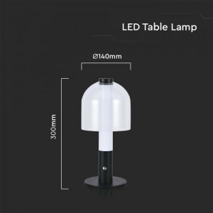 Lampa de birou LED 7988-VT, dimabil, cu intrerupator, 2W, 100lm, lumina calda, neutra, rece, neagra+transparenta, IP20, V-Tac [5]- savelectro.ro
