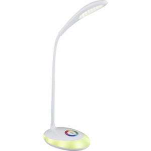 Lampa de birou LED Minea 58264, RGB, dimabila, cu intrerupator touch, 3W, 230lm, lumina rece, alba, IP20, Globo [2]- savelectro.ro