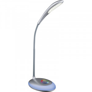 Lampa de birou LED Minea 58265, RGB, dimabila, cu intrerupator touch, 3W, 230lm, lumina rece, argintie, IP20, Globo [8]- savelectro.ro