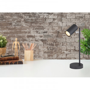 Lampa de birou Robby 57910TB, cu intrerupator, 1xGU10, neagra, IP20, Globo [2]- savelectro.ro