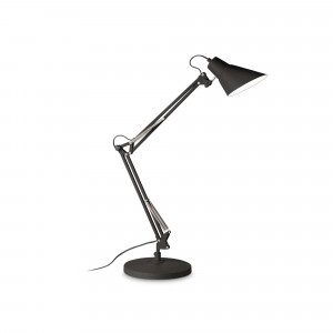 Lampi de birou si veioze, Lampa de birou Sally Total 265285, cu intrerupator, 1xE27, neagra, IP20, Ideal Lux - savelectro.ro