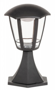Lampa de exterior Sorrento LED, negru mat, transparent, 1 bec, 500 lm, lumina calda (3000K), 8127, Rabalux [1]- savelectro.ro