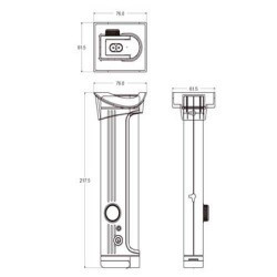 Lampa led cu acumulator 3W 40 leduri, Braytron [4]- savelectro.ro