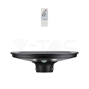 Lampa solara de gradina LED 7.5W, lumina neutra (4000 K), senzor miscare, panou solar, IP65, neagra, V-TAC [6]- savelectro.ro