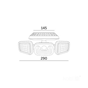 Lampa Solara LED Kobi, 2W, cu senzor de miscare si telecomanda, lumina rece(6000 K) [3]- savelectro.ro