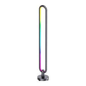 Lampadar LED RGB 237-OP, dimabil, cu telecomanda, 20W, 500lm, lumina calda, neutra, rece, negru, IP20, Optonica [1]- savelectro.ro