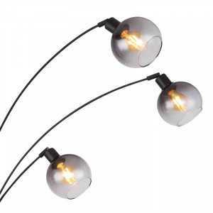 Lampadar Seymour 58228NBS, cu intrerupator, 5xE27, fumuriu+negru, IP20, Globo [4]- savelectro.ro