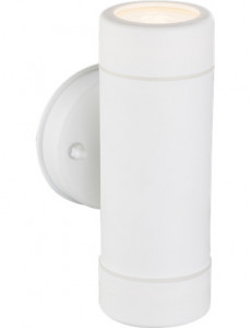[Lichidare stoc]Aplica de exterior otel inoxidabil si plastic, alba, 2 becuri, dulie GU10, Globo 32004-2 [1]- savelectro.ro