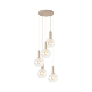 Lustre, Lustra Aera, 5xE27, IP20, bej, Klausen - savelectro.ro