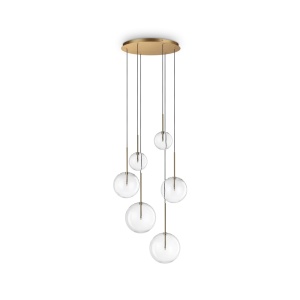 Lustre, Lustra Equinoxe 6xG4, Ø650mm, IP20, aurie, Ideal Lux - savelectro.ro