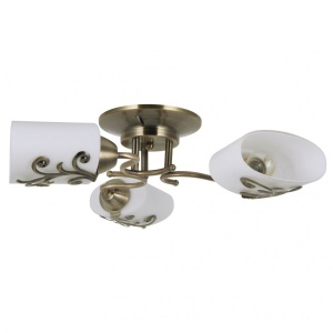 Lustre, Lustra Fantasy 3xE27, bronz antic + alb, IP20, Klausen - savelectro.ro