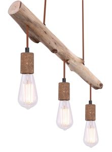 Lustra Jakob 15327-3N, 3xE27, IP20, lemn+ruginiu, Globo Lighting [2]- savelectro.ro