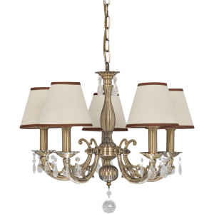 Lustra Kena KL7096, 5xE14, alba+bronz+maro, IP20, Klausen