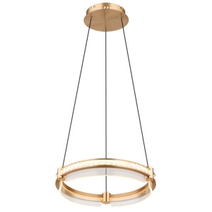 Lustra LED Blondie 36W, 2000 lm, lumina calda/neutra/rece, cristale, Ø40 cm, telecomanda, dimabila, aurie, Globo Lighting [8]- savelectro.ro