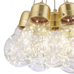 Lustra LED Bulbs KL142007, 30W, 2100lm, lumina neutra, aurie+transparenta, IP20, Klausen [3]- savelectro.ro