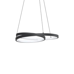 Lustre LED, Lustra LED Oz, 38W, 1830lm, lumina calda (3000 K), IP20, neagra, Ideal Lux - savelectro.ro