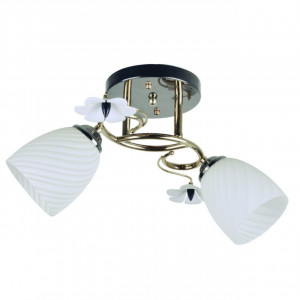 Lustre, Lustra Lola LY-3080, 2xE27, alba+aurie+neagra, IP20, Klausen - savelectro.ro