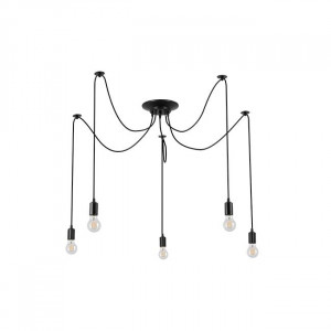 Lustre, Lustra Nido, 5xE27, negru - savelectro.ro