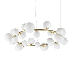 Lustre, Lustra Perlage, 25xG9, IP20, alba, Ideal Lux - savelectro.ro