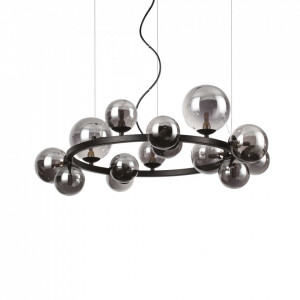 Lustra Perlage 271385, 14xG9, neagra+fumurie, IP20, Ideal Lux