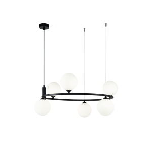 Lustra Ring MOD013PL-06B, 6xG9, neagra+alba, IP20, Maytoni [3]- savelectro.ro