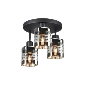 Lustra Senti, 3xE27, IP20, neagra, Masterled