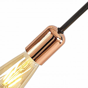 Lustra Straight KL103006, 3xE27, neagra+cupru, IP20, Klausen [3]- savelectro.ro