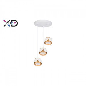 Corpuri de iluminat, Lustra Xudo, 3xGX53, auriu+alb - savelectro.ro