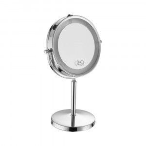 Oglinda dubla LED pentru machiaj 6629-VT, marire 1X sau 3X, stativ crom, alimentare cu baterii, V-TAC [1]- savelectro.ro