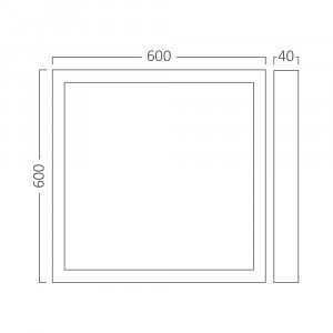 Panou led 50W 600x600, montaj aplicat, temperatura de culoare ajustabila(3000-6500K), alb, Braytron [5]- savelectro.ro