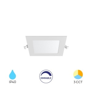 Plafoniere LED, Panou LED incastrat patrat 4W, lumina calda/neutra/rece, alb, IP40, Braytron - savelectro.ro