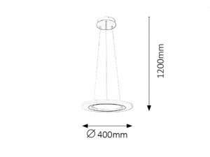 Pendul Adrinne LED, metal, argintiu, 1200 lm, lumina neutra (4000K), 2428, Rabalux [3]- savelectro.ro