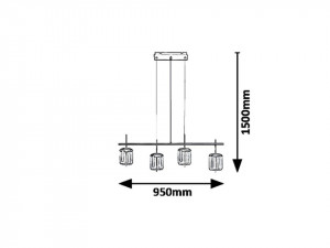 Pendul Delice LED, metal, sticla, negru, fumuriu, 1920 lm, lumina neutra (4000K), 5028, Rabalux [3]- savelectro.ro