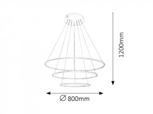 Pendul Donatella LED, metal, alb, 5774 lm, lumina neutra (4000K), 2545, Rabalux [2]- savelectro.ro