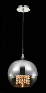 Pendul Fermi P140-PL-170-1-N, 1xE27, nichel+transparent, IP20, Maytoni [3]- savelectro.ro