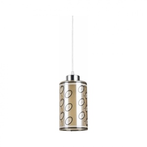 Corpuri de iluminat, Pendul Fine, 1xE27, 10W, IP20, crom/crem, metal si sticla, Klausen - savelectro.ro