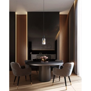 Pendul Florentina, 1xE27, IP20, negru mat/fumuriu transparent, Globo Lighting [4]- savelectro.ro