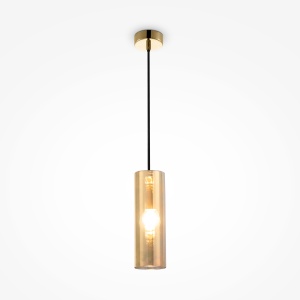Pendul Gioia P011PL-01G, 1xE14, auriu+ambra, IP20, Maytoni [1]- savelectro.ro