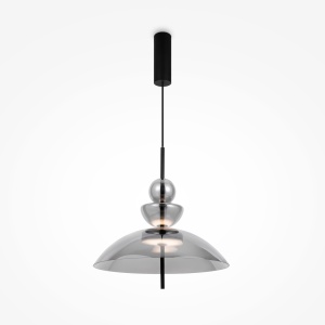 Pendul LED Bangkok MOD185PL-L6B3K6, 12W, 1200lm, lumina calda, IP20, negru+fumuriu, Maytoni [1]- savelectro.ro