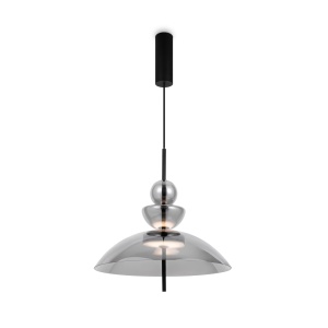 Pendul LED Bangkok MOD185PL-L6B3K6, 12W, 1200lm, lumina calda, IP20, negru+fumuriu, Maytoni [2]- savelectro.ro
