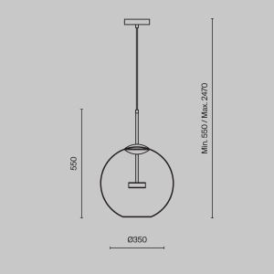 Pendul LED Cometa MOD056PL-L12G3K, 12W, 720lm, lumina calda, IP20, auriu+transparent, Maytoni [5]- savelectro.ro
