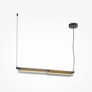 Pendule, Pendul LED Flat, 20W, lumina calda (3000K), negru, Maytoni - savelectro.ro
