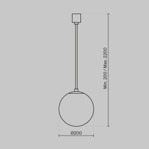 Pendul LED Luna P039PL-5W3K-20-B, 5W, 310lm, lumina calda, IP20, negru+alb, Maytoni [4]- savelectro.ro