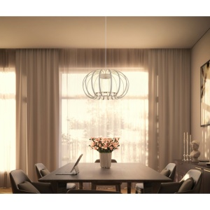 Pendul LED Ribbon 40W, 2850 lm, lumina calda (3000 K), IP20, dimabil, nisipiu, Globo Lighting [4]- savelectro.ro