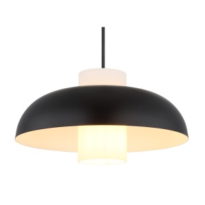 Pendul Lowe, 1xE27, IP20, negru mat/alb, Globo Lighting [4]- savelectro.ro