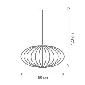 Pendul Silk SP1 60cm, E27, alb, Klausen [2]- savelectro.ro