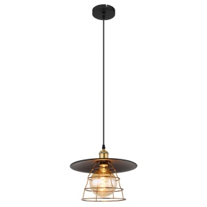 Pendule, Pendul Viejo, 1xE27, IP20, Ø220mm, negru mat/cupru, Globo Lighting - savelectro.ro