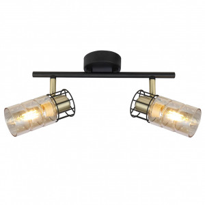 Corpuri de iluminat, Plafoniera Ideal KL162000, 2xE14, bronz+fumurie+neagra, IP20, Klausen - savelectro.ro