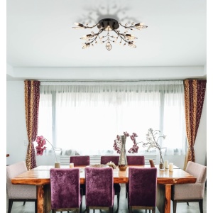 Plafoniera Janis 8xG9, Ø76 cm, IP20, neagra mat, Globo Lighting [5]- savelectro.ro