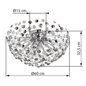 Plafoniera Katrina 6xG9, cristale, Ø60 cm, crom, Globo Lighting [3]- savelectro.ro